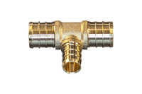 3/4 in x 3/4 in x 1/2 in PEX Brass Tee (Lead Free)
