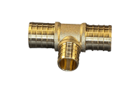 1 in x 1 in x 3/4 in PEX Brass Tee (Lead Free)
