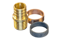 3/4 in PEX Coupling | Poly Bag (2 Crimp Rings Included)