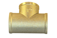 1 in Brass Tee (Female NPT) (Lead Free)